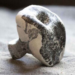 Abstract Grey Sculpted Ring. Size 8,5.